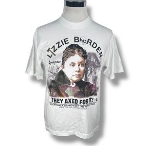 Online Ceramics Lizzie Borden T-Shirt Men’s Medium Shirt Haunted Wagon Rare READ